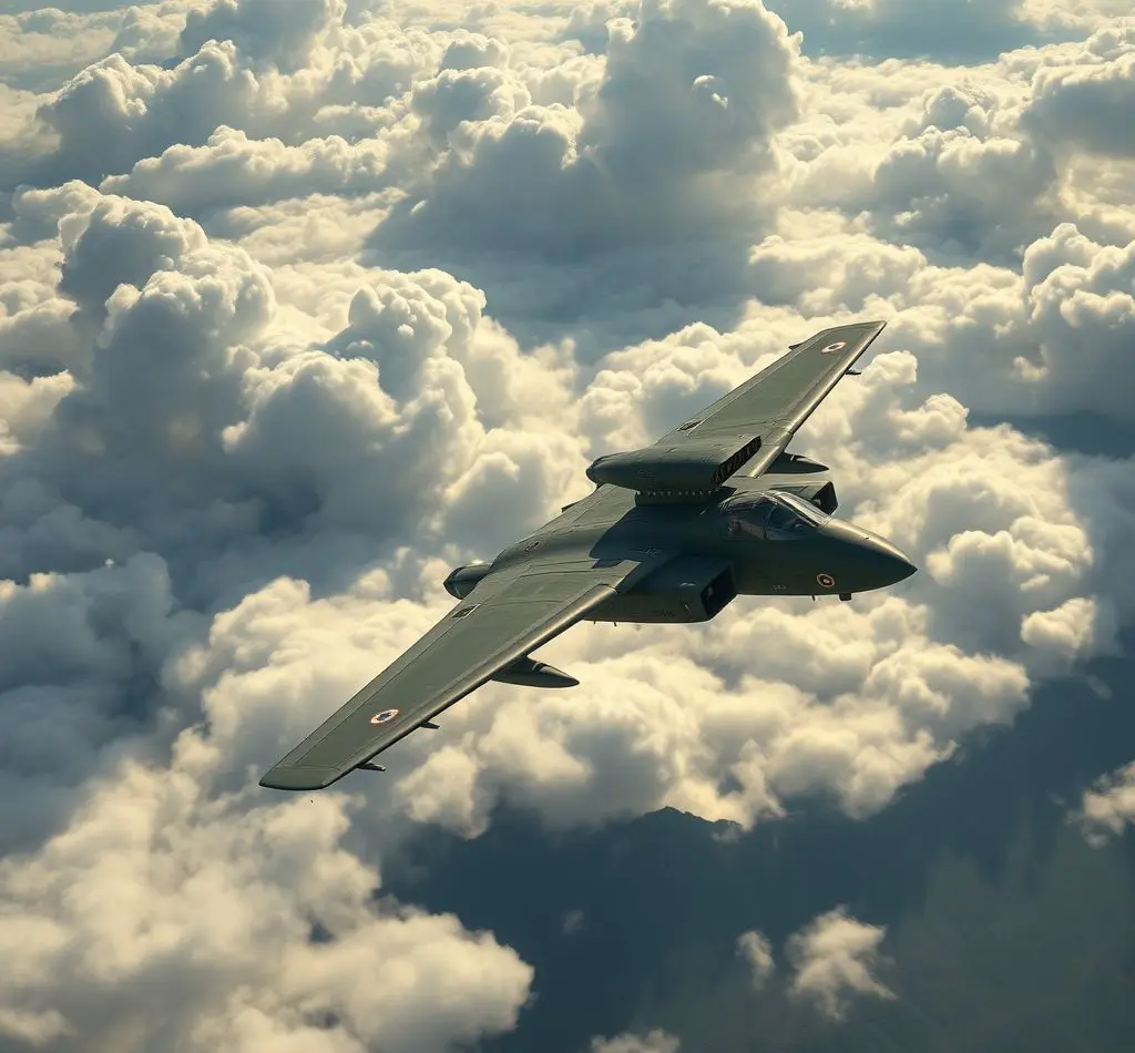 avion militar con radar