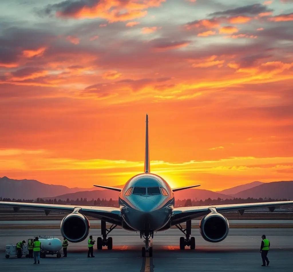 avion repostando jet fuel