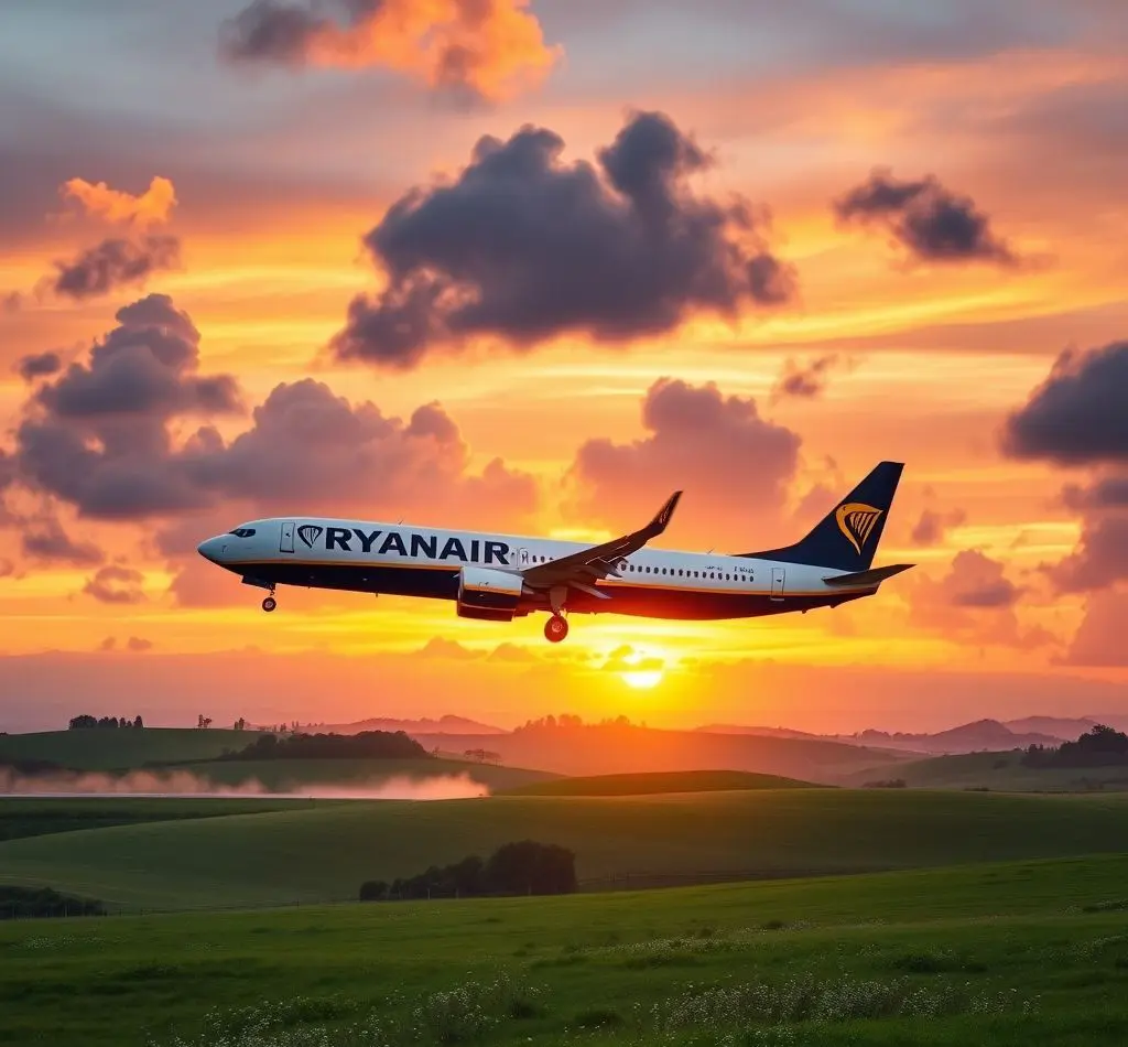 avion ryanair despegando