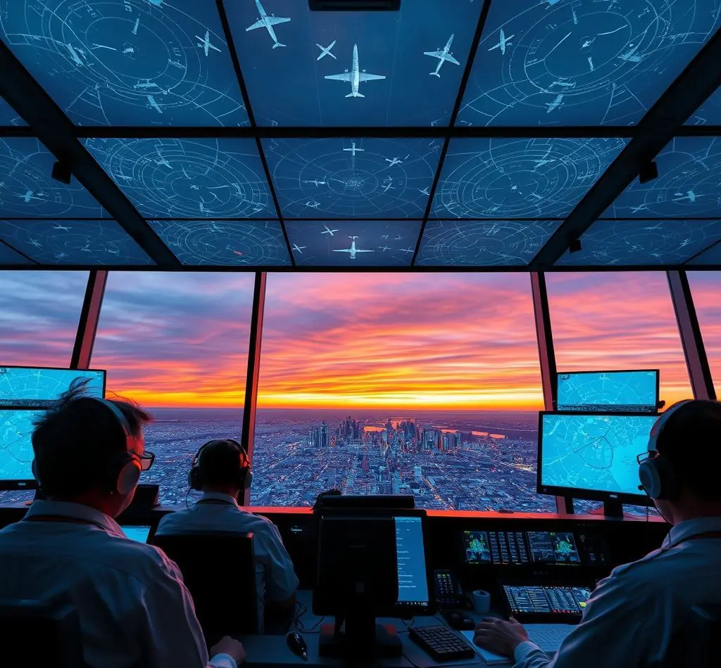 control trafico aereo radar