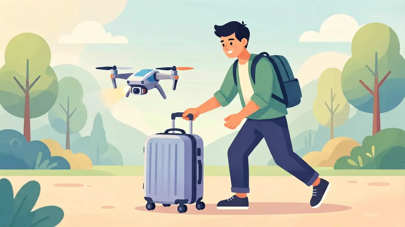 Dron plegable de viaje