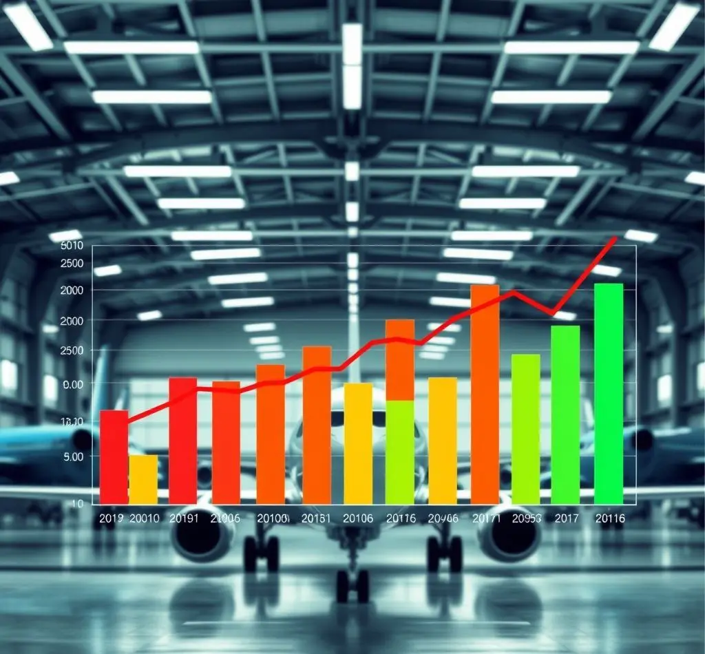 grafico costos mantenimiento aeronaves