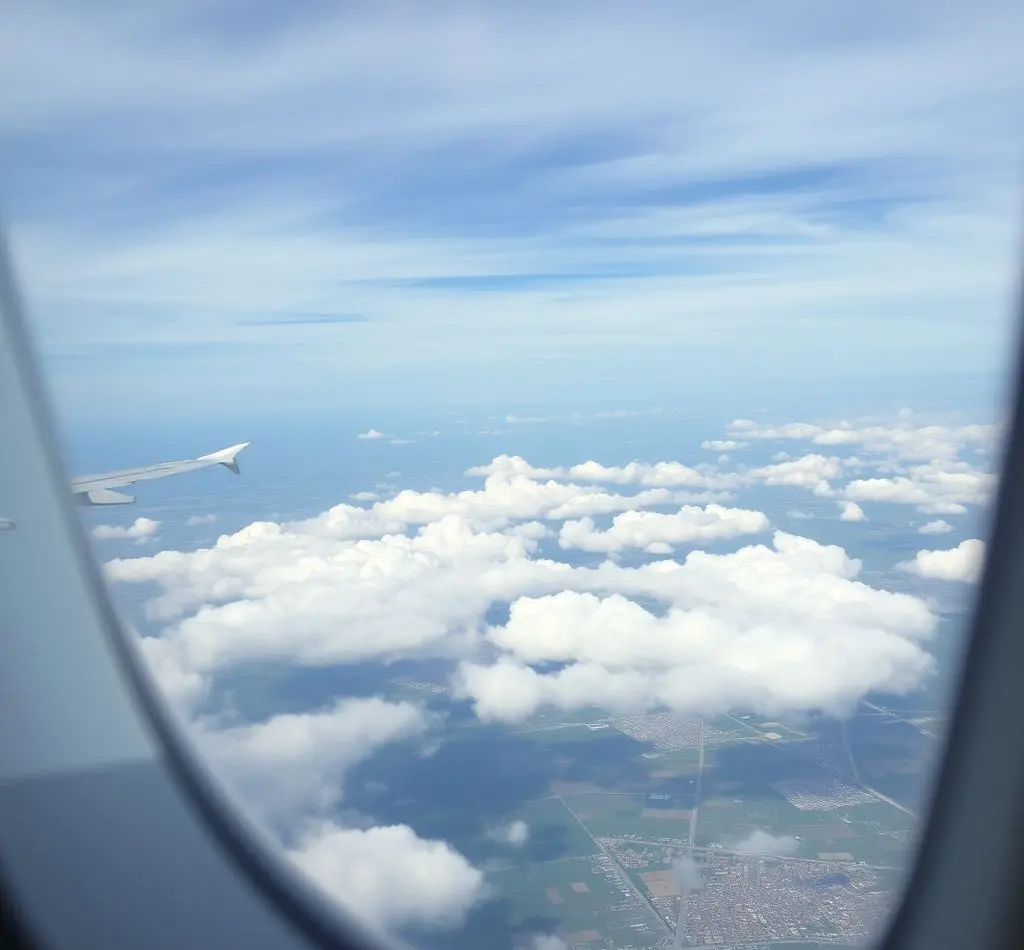 pasajero mirando ventana avion