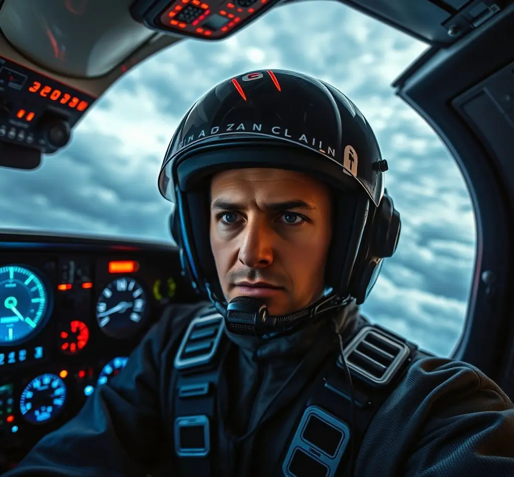 piloto entrenando fuerzas g