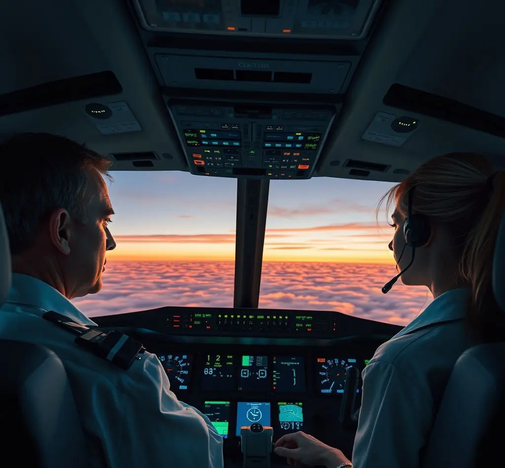 pilotos en cabina