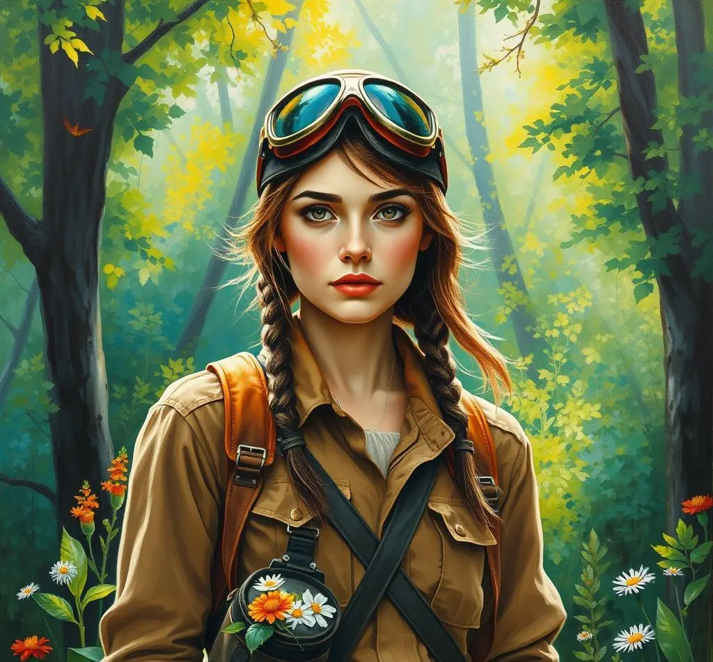 pintura cazadora aviador