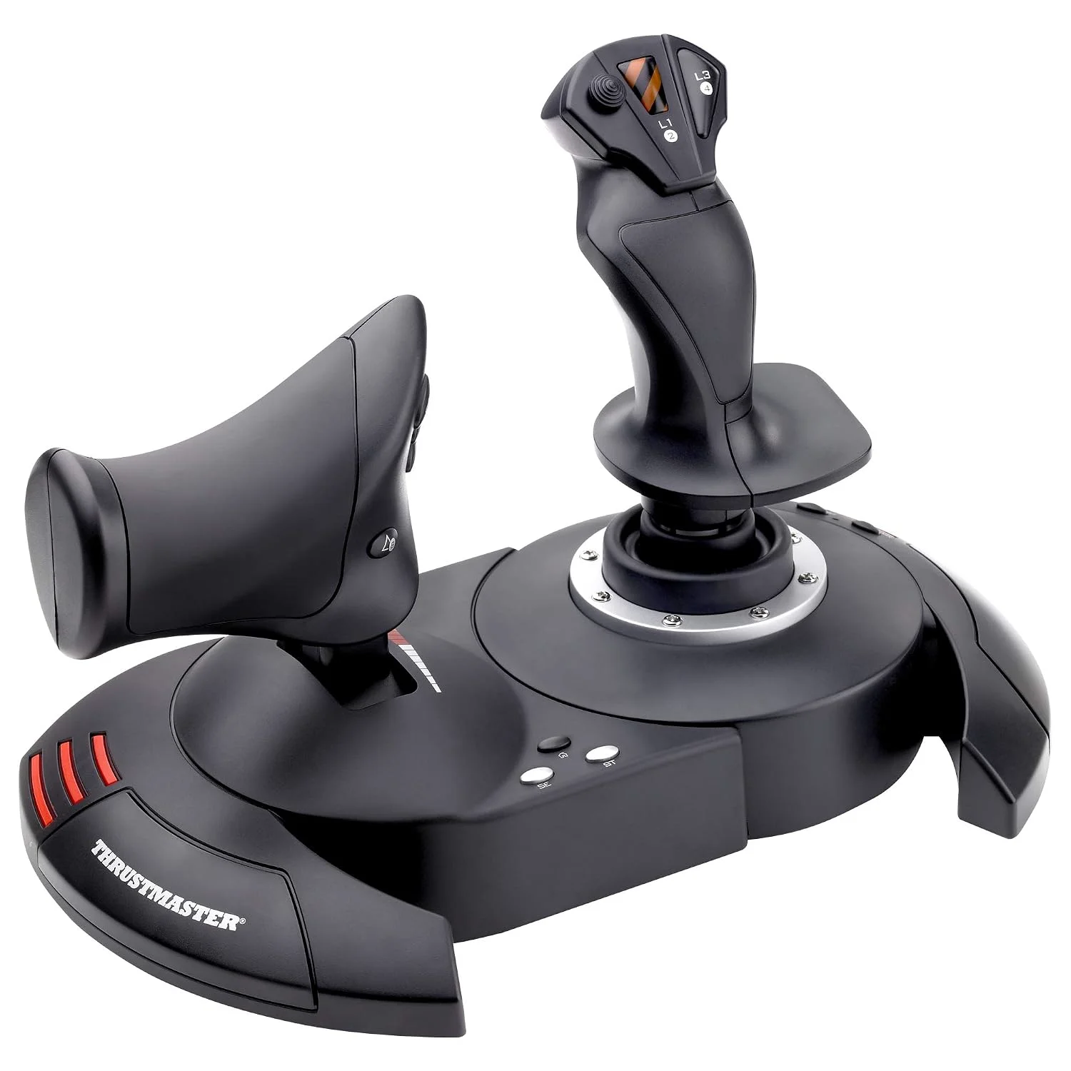 Thrustmaster T.Flight Hotas X - Joystick y Acelerador Vuelo - PC | Equipo completo para principiantes, botones programables, control de 5 ejes
