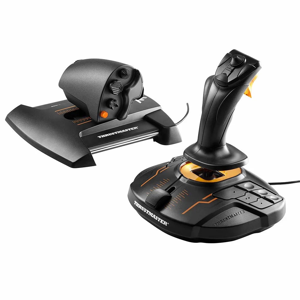 Thrustmaster T16000M FCS HOTAS - Pack Joystick y Acelerador - PC | 16 y 14 botones programables, 2 mandos POV de 8 direcciones, acelerador preciso