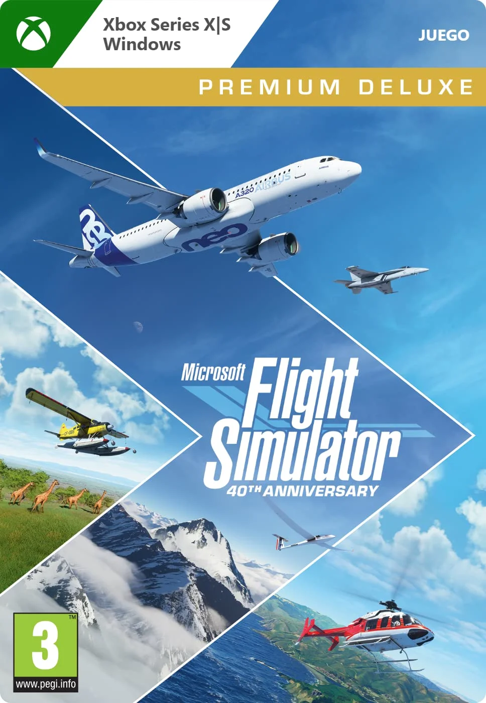 Microsoft Flight Simulator 40th Anniversary - Premium Deluxe Edition - Xbox & Windows 10 - Código de descarga