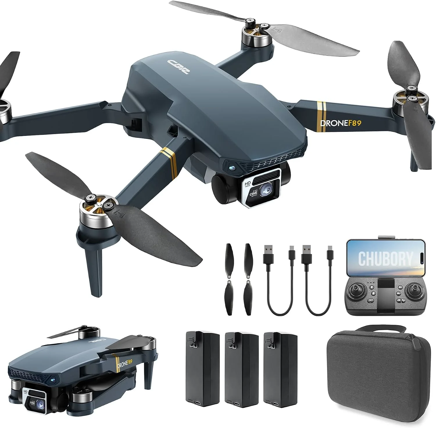 Dron Cámara 4K HD – 84 Min Vuelo (3 Baterías) + 800m Alcance