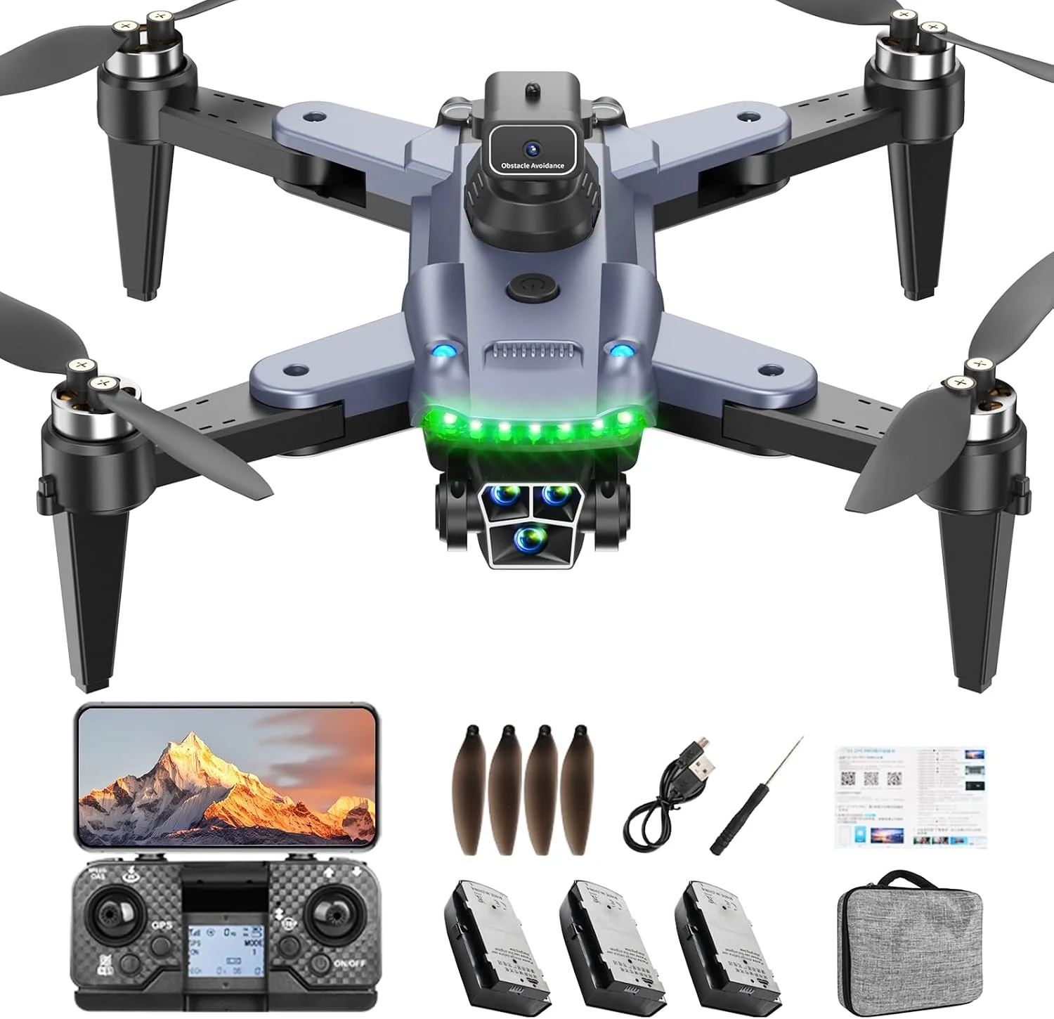 Dron 4K Adultos S166 GPS – 3 Baterías 60 Min (Variante)