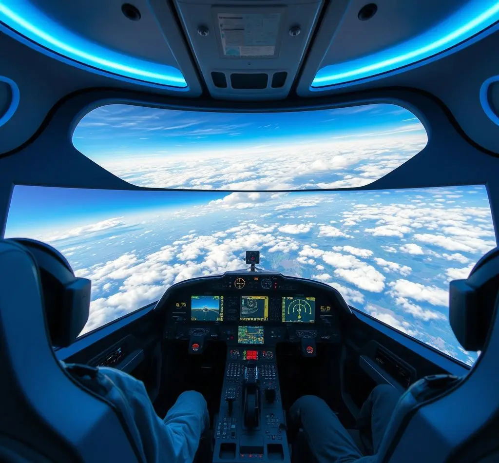 simulador piloto caza